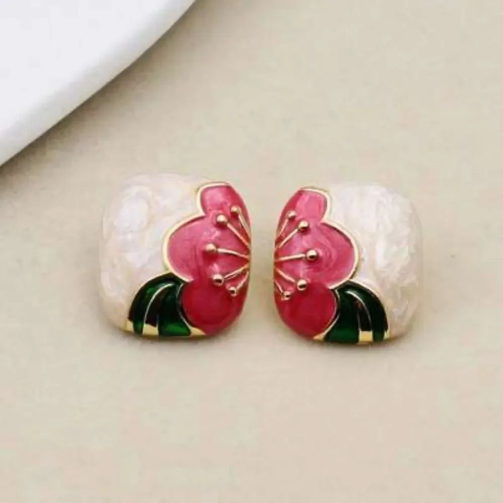 Bohemian pink earrings M117